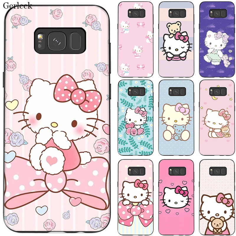 Чехол для телефона Samsung J6 A70 A60 A50 A40 A20 A30 A10 A7 A6 A5 A3 A8 A9 чехол Hello Kitty Cool|Чехлы-накладки|