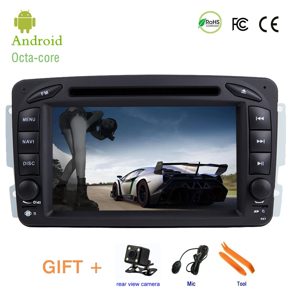 Android 8 0 автомобильное радио 2 Din ядер 4G + 32G Sat Nav dvd плеер GPS навигация для Mercedes/Benz W203
