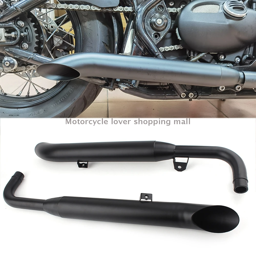 

Новинка, мотоциклетный Глушитель в стиле ретро, выхлопная труба для Triumph Bonnieville Bobber T100 T1200, модифицированный глушитель для мотоцикла, черная ...