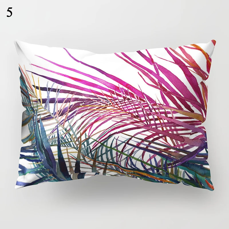 

Hot Sale Tropical Flowers Plants Bed Pillow Case Travel Bedroom Pillow Cover Rectangle Small Pillow Cases 50*30 cm Home Decor