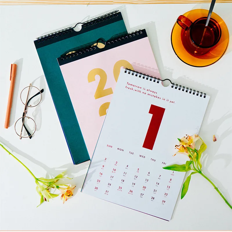 2022 Wall Calendar Cute Simple Homes Ins Styles Wall-mounted Planner Note Clocking Home Hanging | Канцтовары для офиса и дома