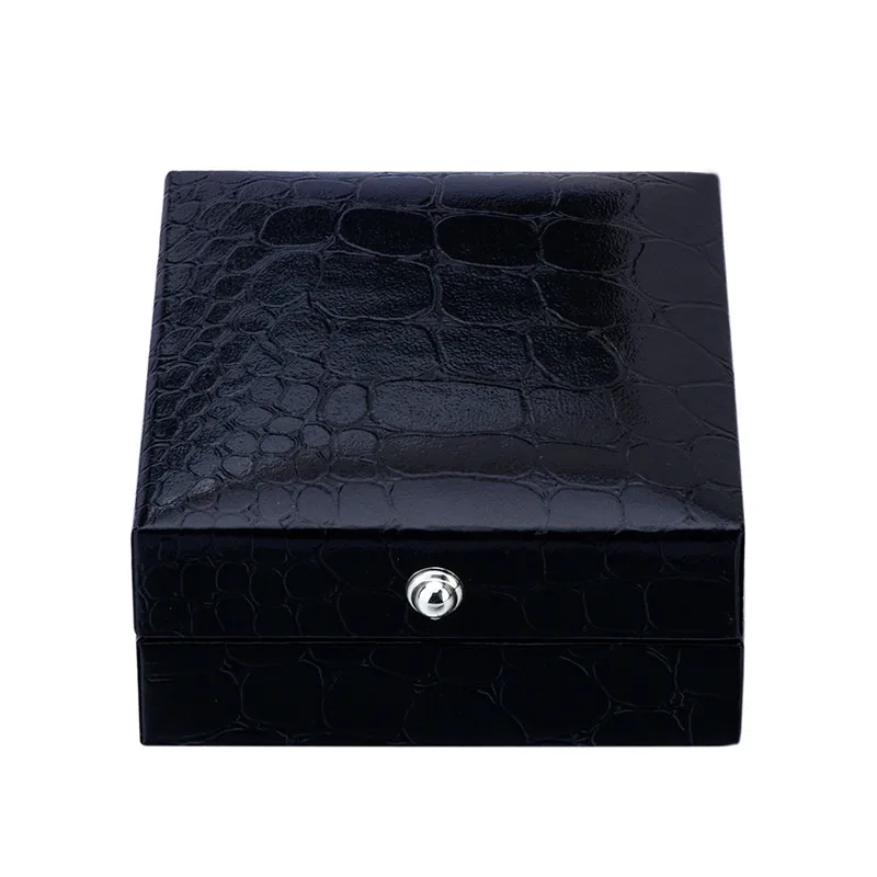 Brangdy High end запонки коробка Черный крокодиловый узор искусственная кожа 1 пара