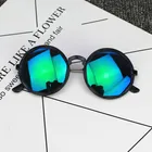Корейская мода для детей, детские цветные круглые очки с светоотражающие очки детские UV400 спортивные игрушечные солнечные очки аксессуары