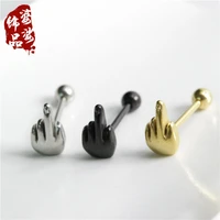 20pcs tongue piercing surgical steel sexy blasting leveraged finger tongue ring sexy genital unisex body piercing jewelry