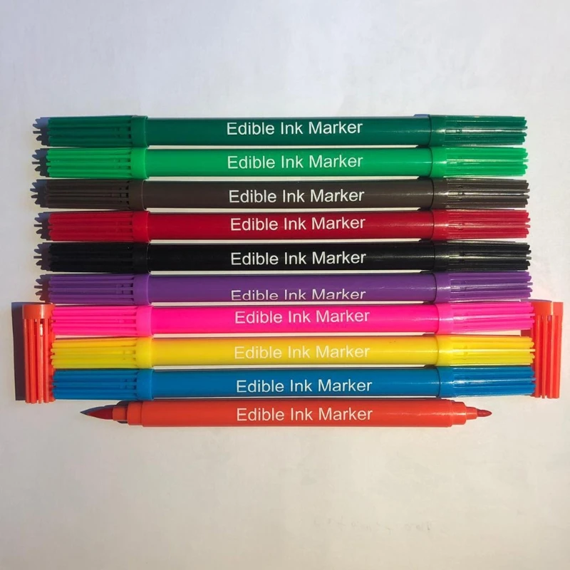10 Цвета съедобные чернила маркеров для печенья эпоксидной смолы дизайн Еда