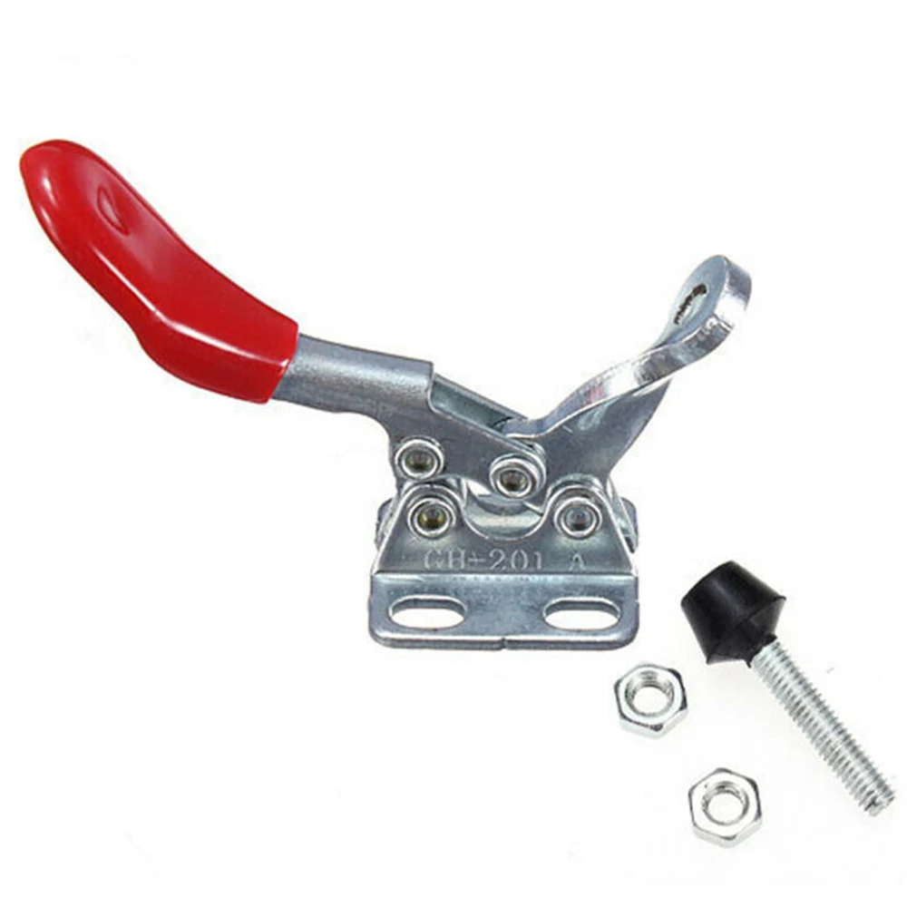 

10 PCS Red Toggle Clamp GH-201A Quick Release Hand Tools Horizontal Clip Set Vertical/Horizontal Type For Hand Tool
