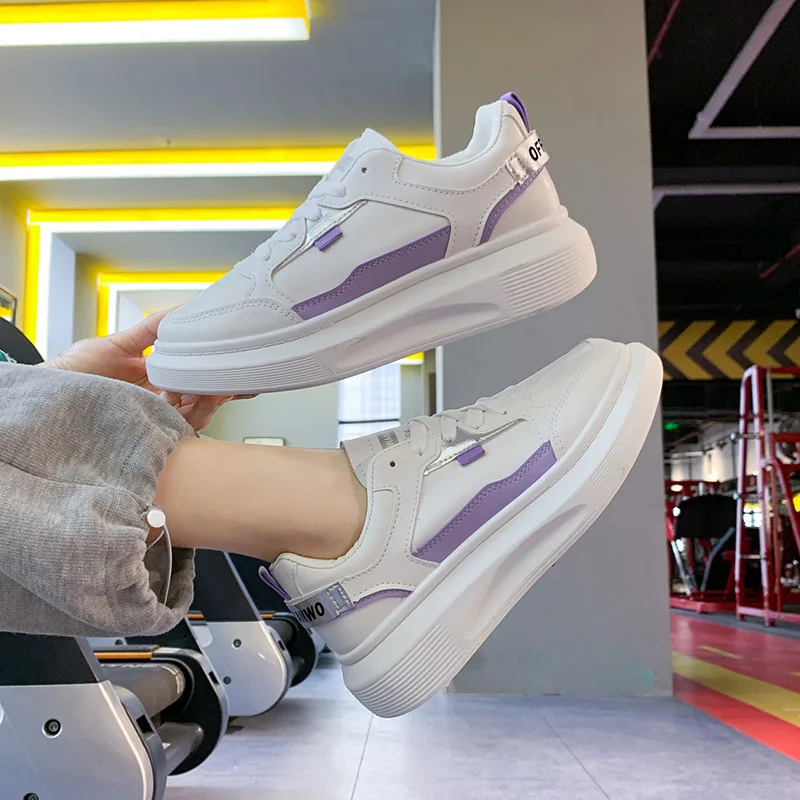 

LEOSOXS Platform Flat Women Casual Sneakers Spring/Autumn Female White Sneakers Woman Vulcanized Shoes Chunky Sneakers 2021 New