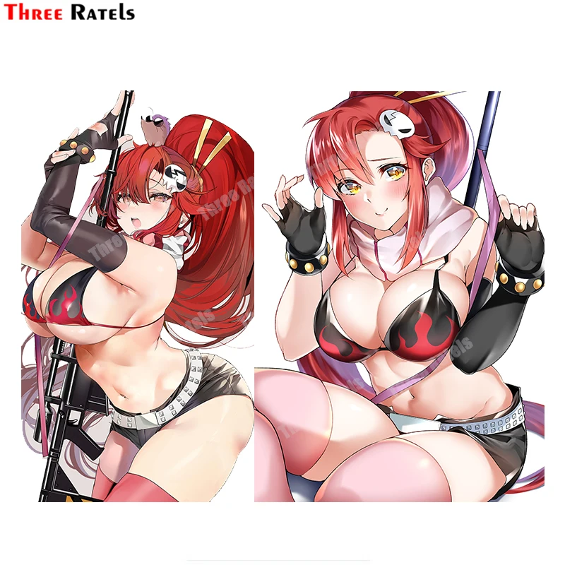 

Three Ratels B708 Yoko Littner Tengen Toppa Gurren Lagann для стайлинга автомобилей, сексуальные наклейки для девочек, виниловые наклейки для украшения автомобиля