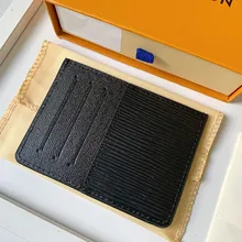 Luxury Brand Card Holders High Quality Genuine Leather Card Bag Credit Card Holders Wrinkle Pattern L Letter Bag  bentoy