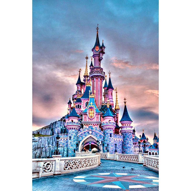 

Полноразмерная 5D картина из страз «сделай сам», вышивка «Замок», вышивка крестиком, мозаика, домашний декор, Подарочная картина из круглых с...