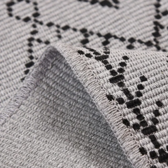 Лидер продаж черный и серый коврик с узором для двери гостиной нескользящий