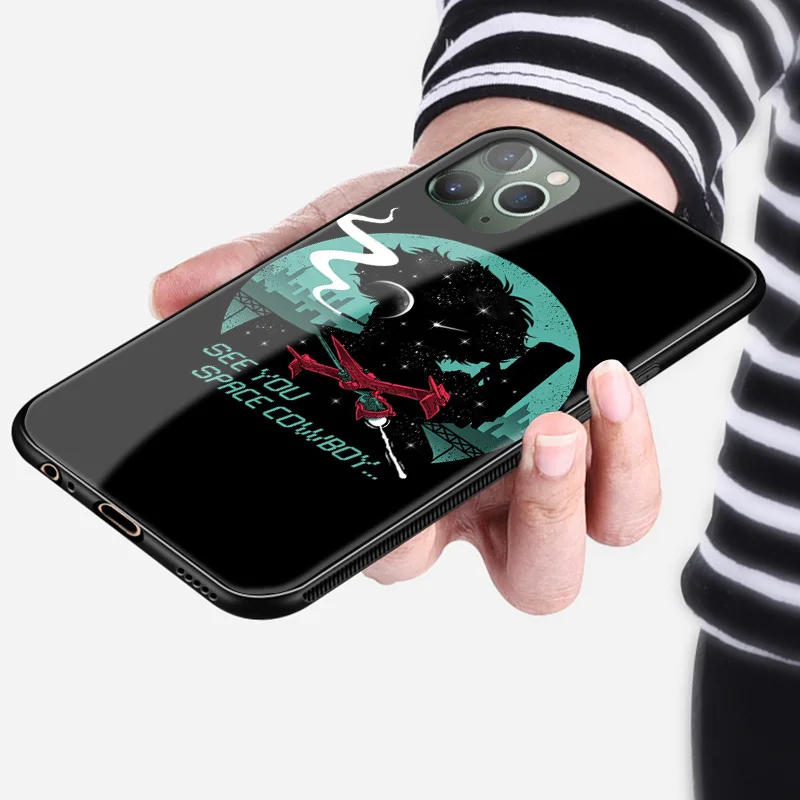 Космический ковбой Bebop Coque мягкий силиконовый стеклянный чехол для телефона, чехол для Apple iPhone 6 6s 7 8 Plus X XR XS 11 Pro max