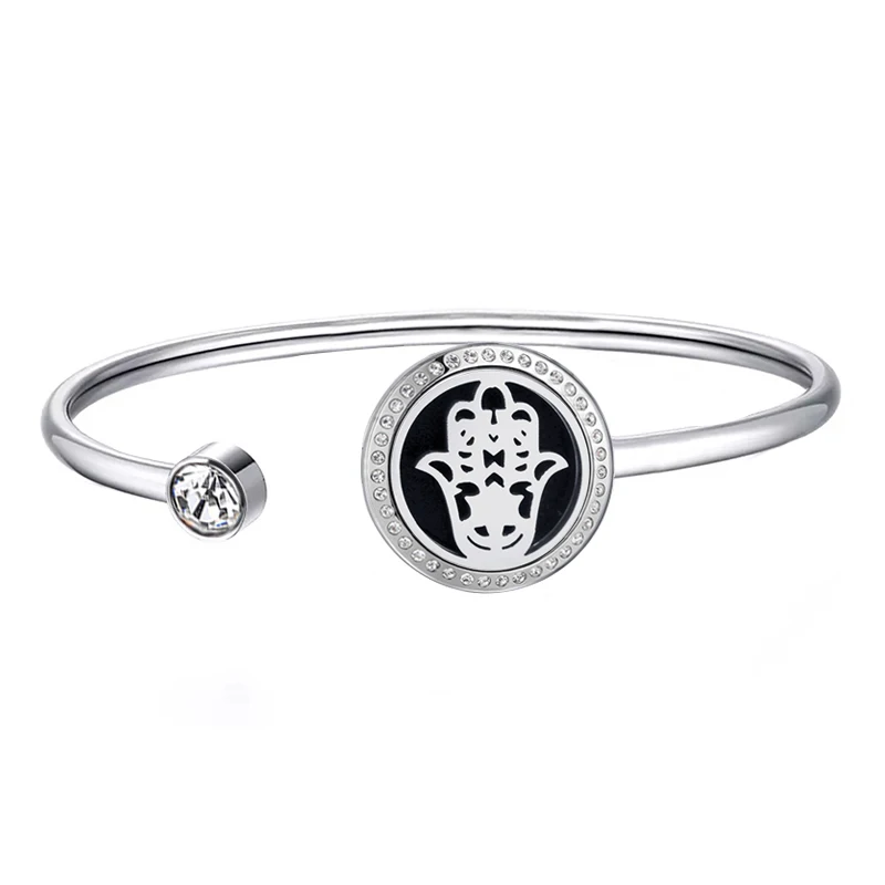 20mm with crystals 20 мм магнит лотоса может вихнуть вверх и вниз аромат медальон из нержавеющей стали браслет распылитель эфирных масел браслет с Медальоном(Прямая поставка - Окраска металла: 20mm with crystals