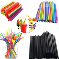 3350100pcs plastic drinking straws disposable beverage straws wedding decor mixed colors party supplies