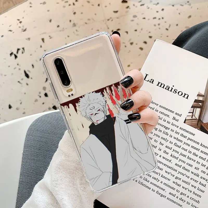 

Japan Anime Jujutsu Kaisen Phone Case Transparent for Samsung A71 S9 10 20 HUAWEI p30 40 honor 10i 8x xiaomi note 8 Pro 10t 11