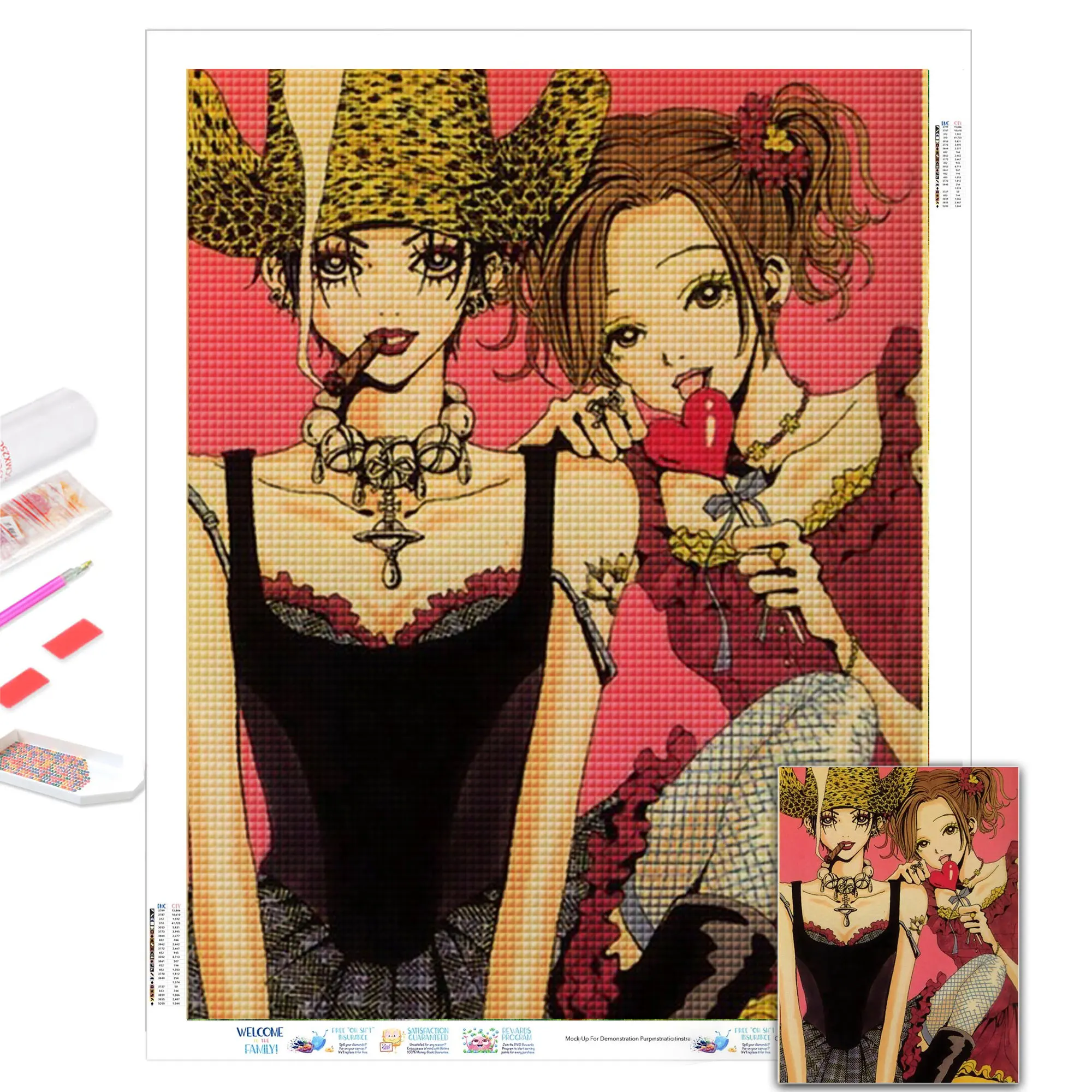 

Hot Anime Posters Nana Diamond Painting Full 5D DIY Diamond Art Mosaic Embroidery Cross Stitch Kit Home Decor,термомозаика