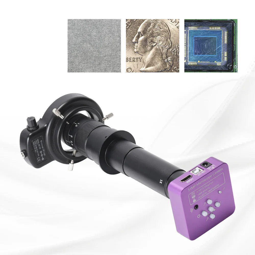 Цифровой микроскоп 51MP 1080P FHD 180X C-Mount Lens HDMI USB промышленный электронный камера для