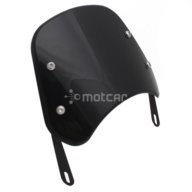 Мотоцикл Кафе Racer 5 &quot 7&quot фара Черный лобовое стекло ветровой дефлектор ветровое