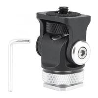 mini hot shoe mount monitor microphone flash holder 14 screw camera bracket tripod head for monitor flash camera accessories