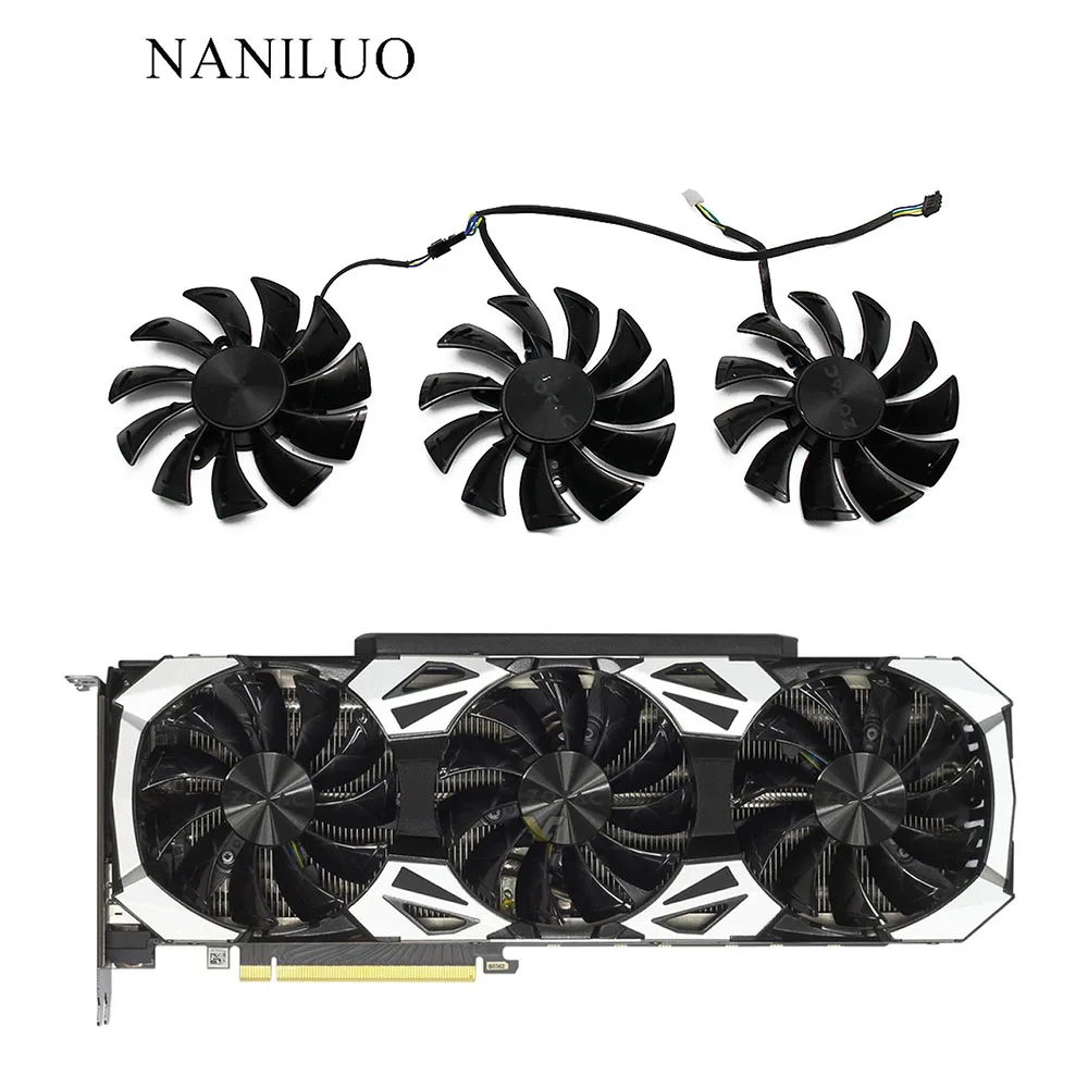 

3 шт./лот оригинальный GA92S2U DC12V 0.46A RTX2080 Ti для ZOTAC GAMING GeForce RTX 2080 2080Ti AMP видеокарта охлаждающий вентил