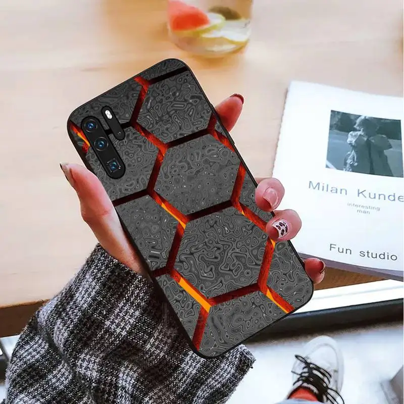 

Hexagonal lattice Phone Case For Huawei honor Mate mate P 10 9X 10i 20 30 40 y7 lite pro p smart 2019