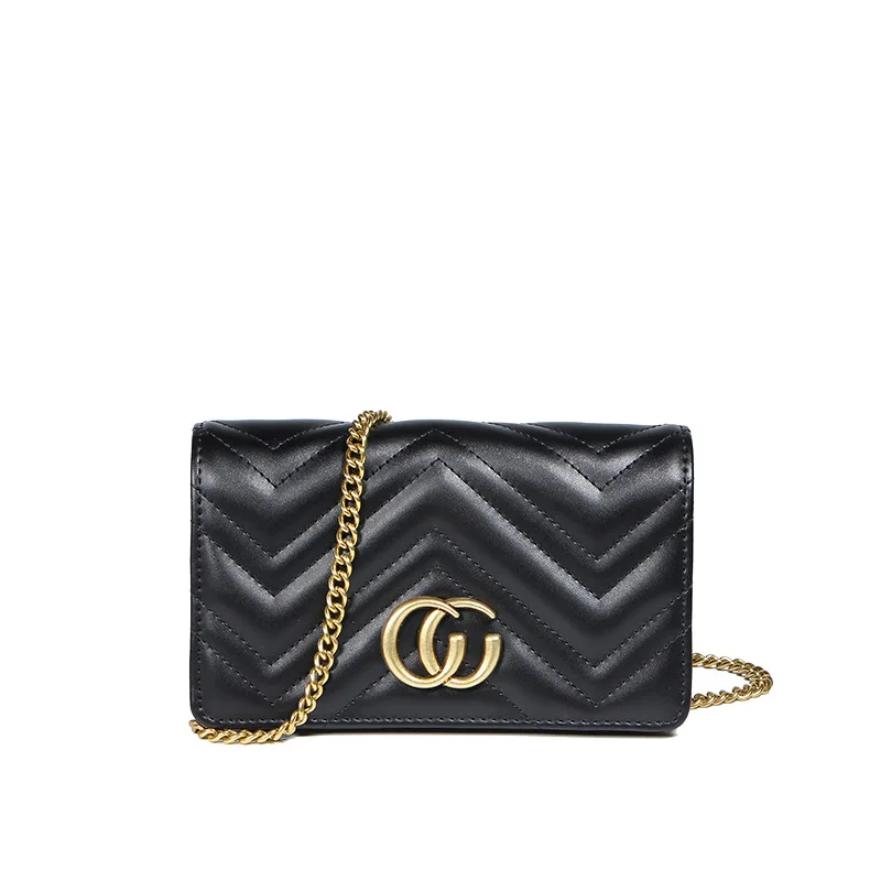 

Luxury leather handbags 2019 new fashion shoulder bag summer small fresh chain GG handbags