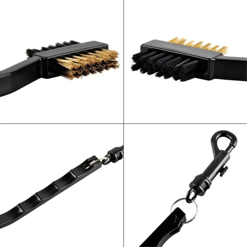 

Golf Brush Groove Ball Cleaner Kit Tool Golf Brush Golf Outdoor 2 Sports Bristle Aids Brass Wires Nylon Training Cleaner Si T7K6