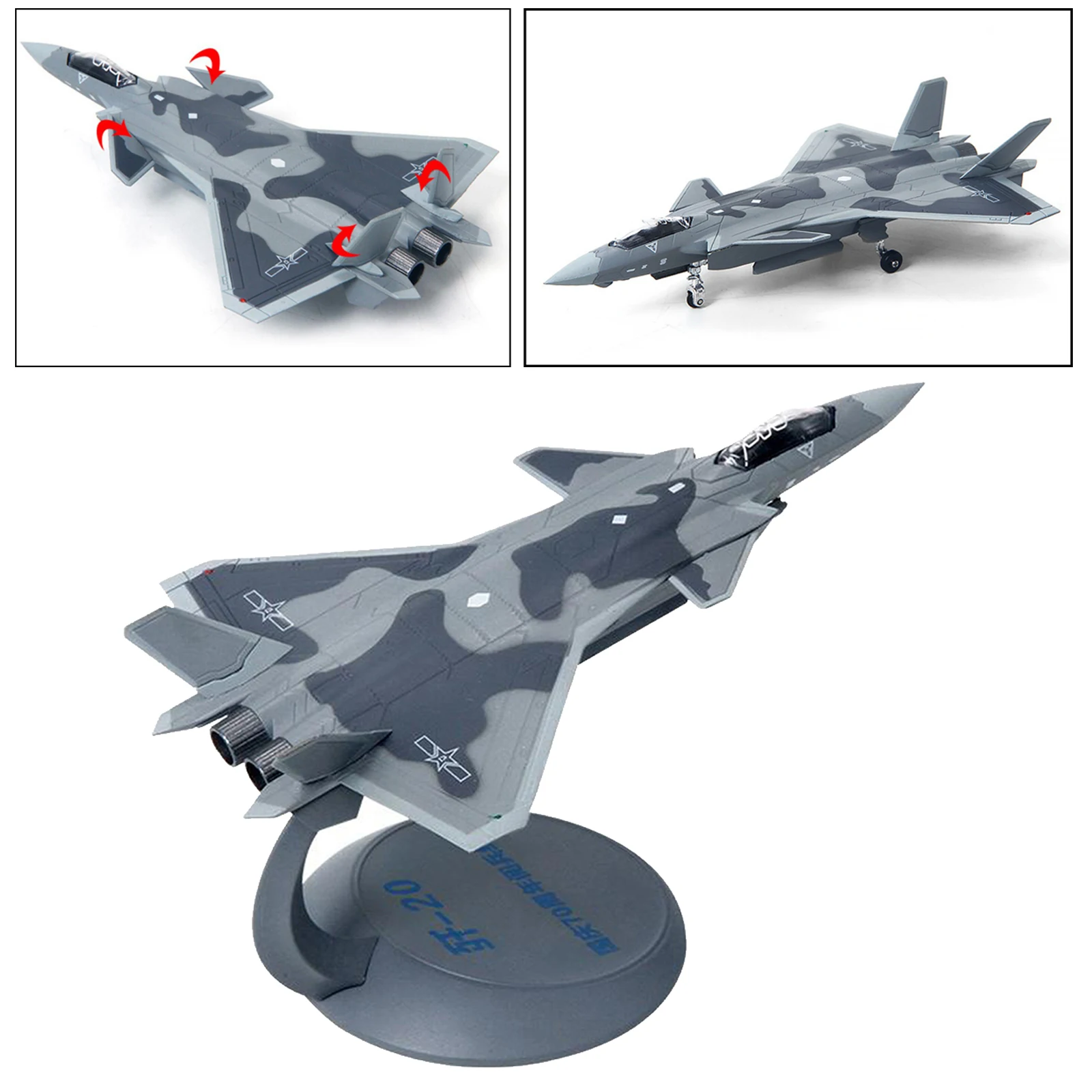 

1:144 Diecast Alloy American Airplane J20 Aircraft Warplane Model w/ Stand