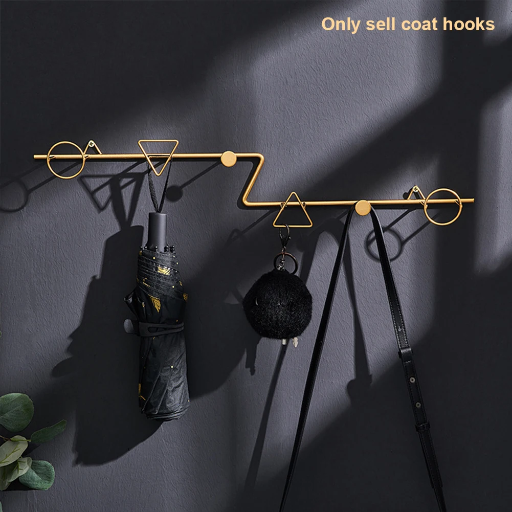 

Fashion Strong Wall Mounted Bathroom Storage Row Simple Toilet Porch Home Office Entryway Iron Coat Hook Hotel Luxury