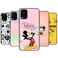different mickey mouse cartoon phone case for xiaomi redmi note 11 10 9s 8 7 6 5 a pro t y1 anime black cover silicone back pre