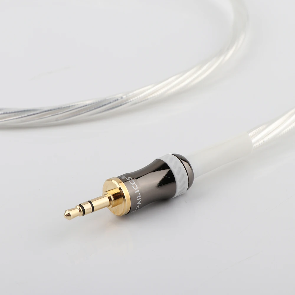 Odin посеребренный провод от 2RCA до 3 5 мм аудио кабель HiFi стерео AUX Jack Y сплиттер для