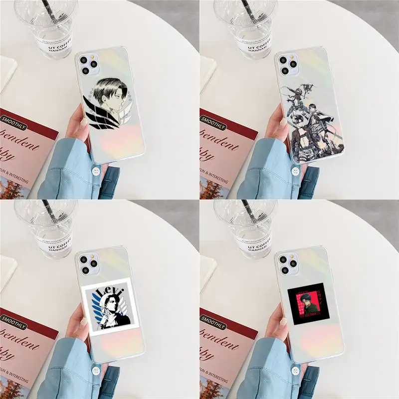 

Attack on Titan Phone Case Laser Transparent for iPhone 11 12 pro mini 7 8 Plus X XS Max HUAWEI MATE 30 40 Soft TPU Shell Cover