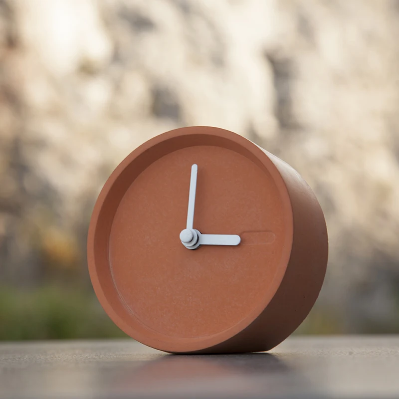 

Creative concrete clock silicone mold Desktop cement clock Mould silicone concrete mold for home furnishing