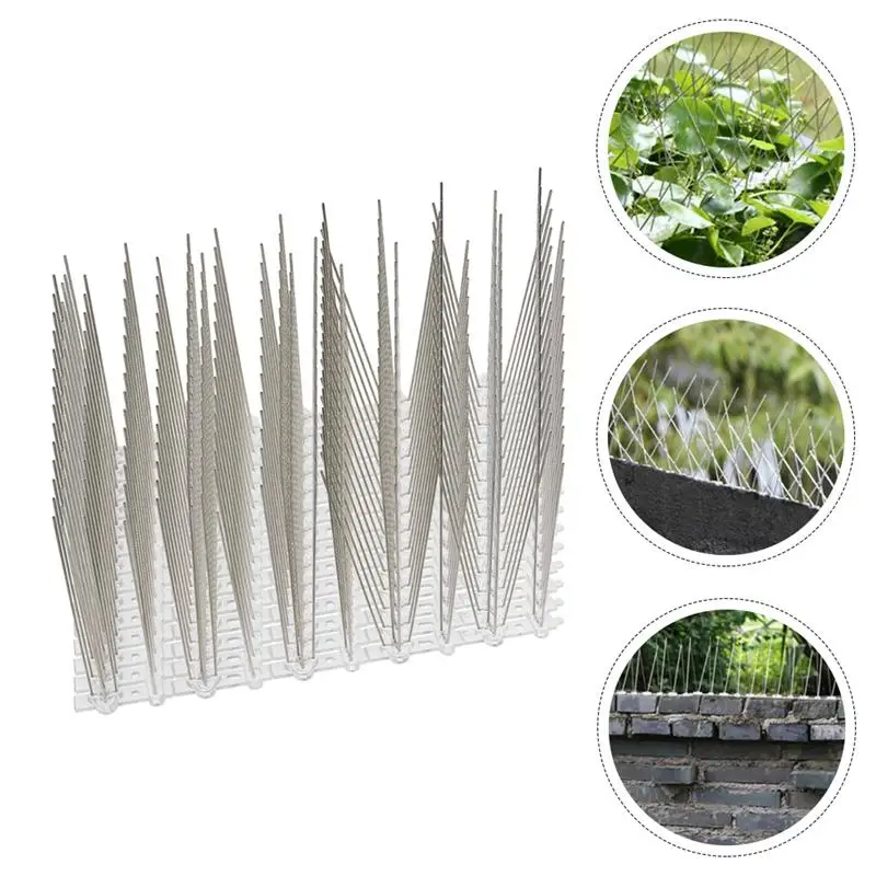 

14pcs Stainless Steel Bird Spike Bird Deterrent Pigeon Repellent Strips Anti Bird Spike Strip Bird Scarer Repeller For Pigeon