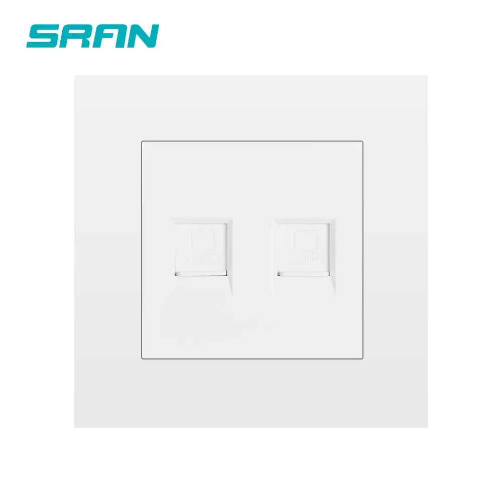 SRAN настенный двойной компьютерный сетевой интерфейс огнестойкая панель ПК 86 мм *