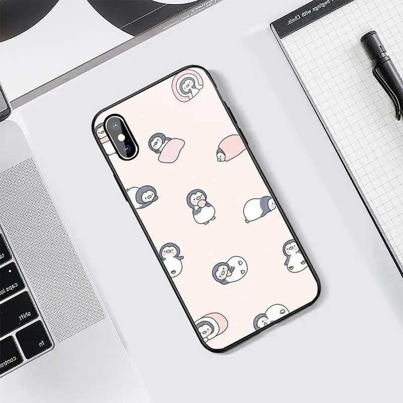 

Cartoon cute penguin Phone Case for iPhone Samsung Note S A 6 7 8 9 10 20 51 11 12 Pro XS MAX S Plus X XR Ultra