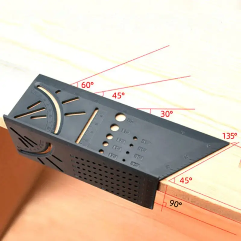 Multifunctional Angle Ruler 45 90 Degree Plastic Accurate Woodworking Square Angle Ruler Marking Gauge Carpenter Tool angle square broadside knife shaped 90 degree angle blade ruler gauge blade measuring tool