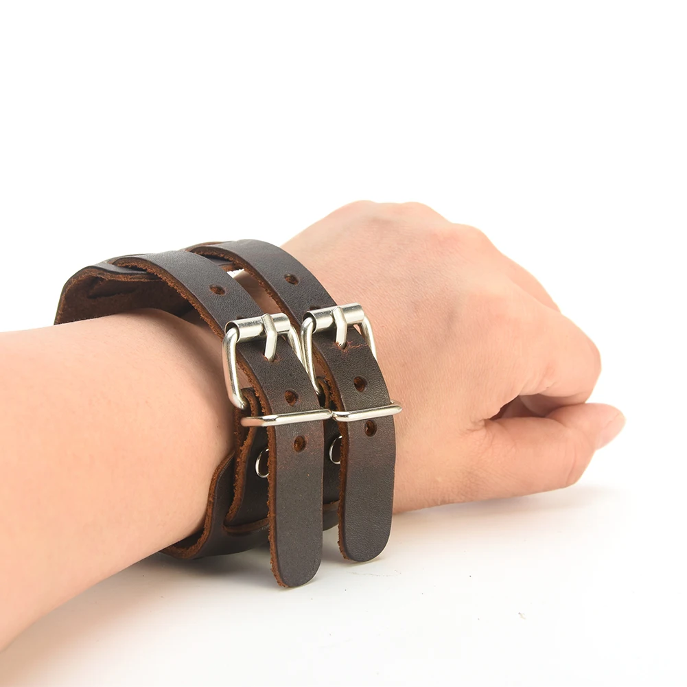 Кожаный мужской браслет на запястье в стиле панк Подарочный модный Джонни Депп
