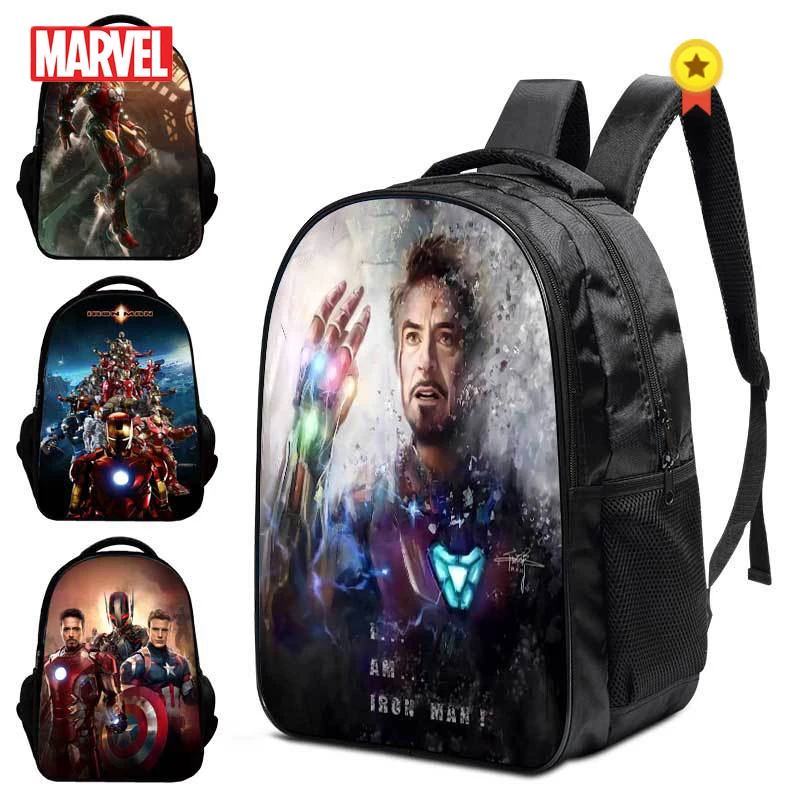 Marvel новинка Железный человек аниме персонаж Студенческая сумка американский