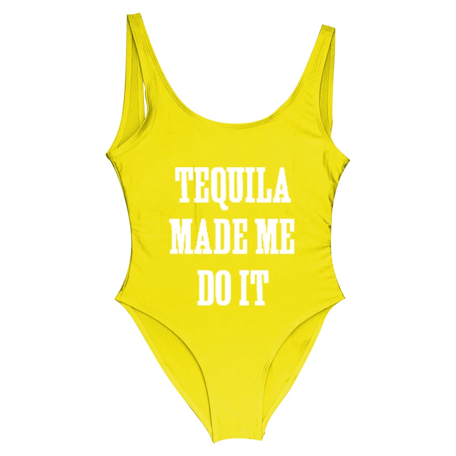 Женский купальник TEQUILA Make ME DO IT Цельный для девочек веселое время вечерние