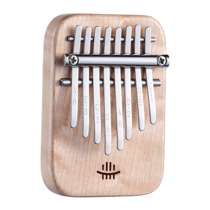 Мини-инструмент hlulu Kalimba 8 клавиш цельнодеревянное пианино для большого пальца