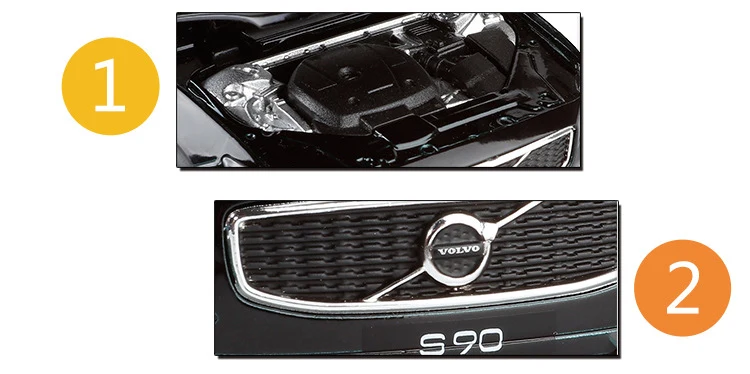 Изысканный подарок 1:32 модель из сплава VOLVO S90, моделирование литого под давлением звука и света оттяните назад модель автомобиля, детские игрушки