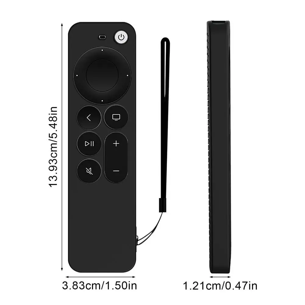 

2021 Anti-Lost Protective Case For Apple TV 4K 2nd Gen Siri Remote Control Anti-Slip Durable Silicon Shockproof Cover