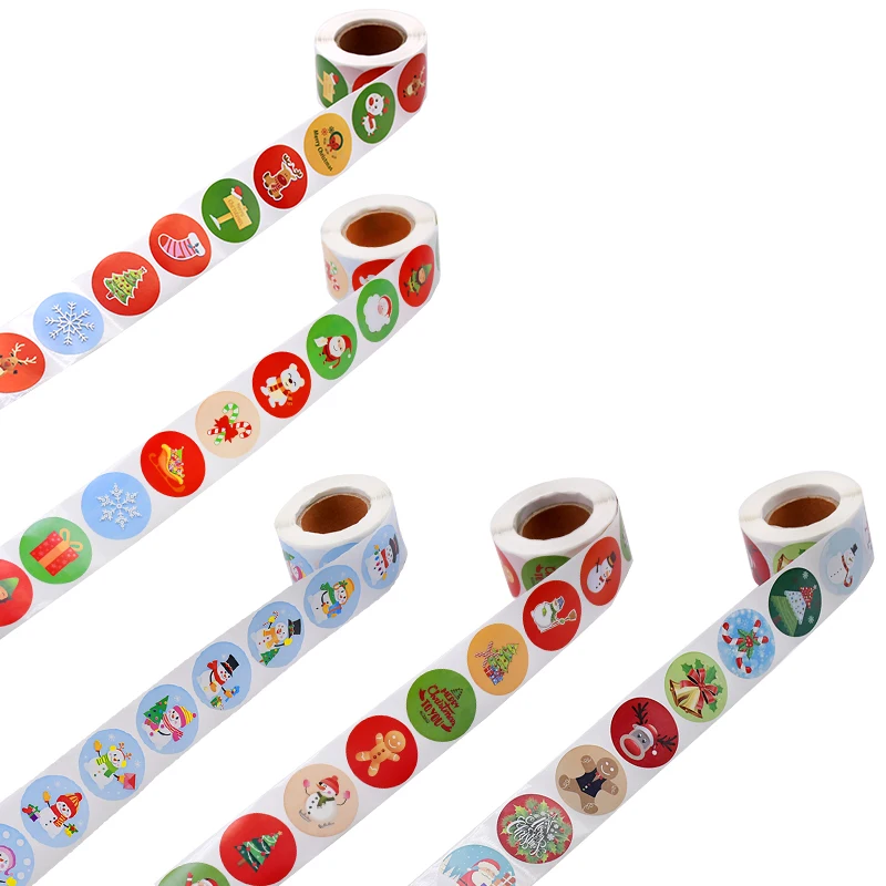 500 шт./рулон круглые наклейки Уплотнители для рождественских подарков|Наклейки| |
