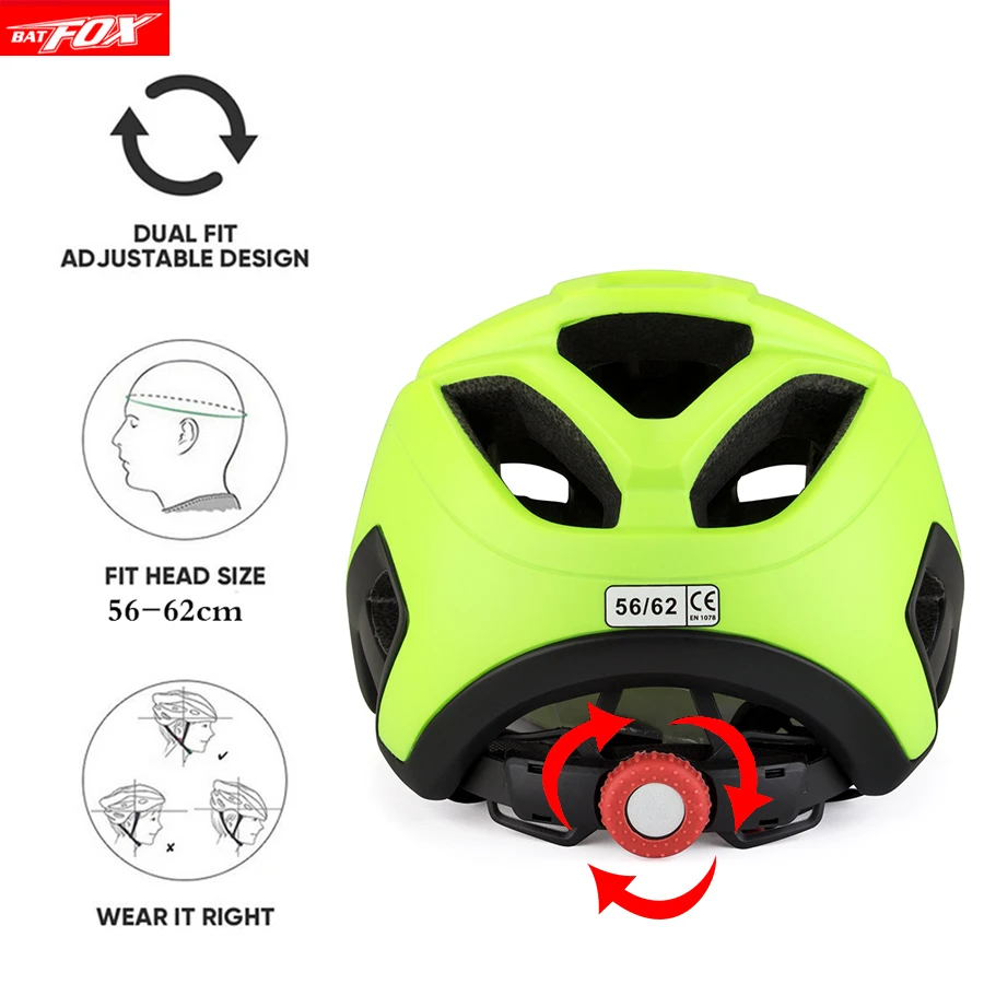 BATFOX велосипедный шлем для мужчин и женщин Мужской MTB Сверхлегкий козырек дышащий