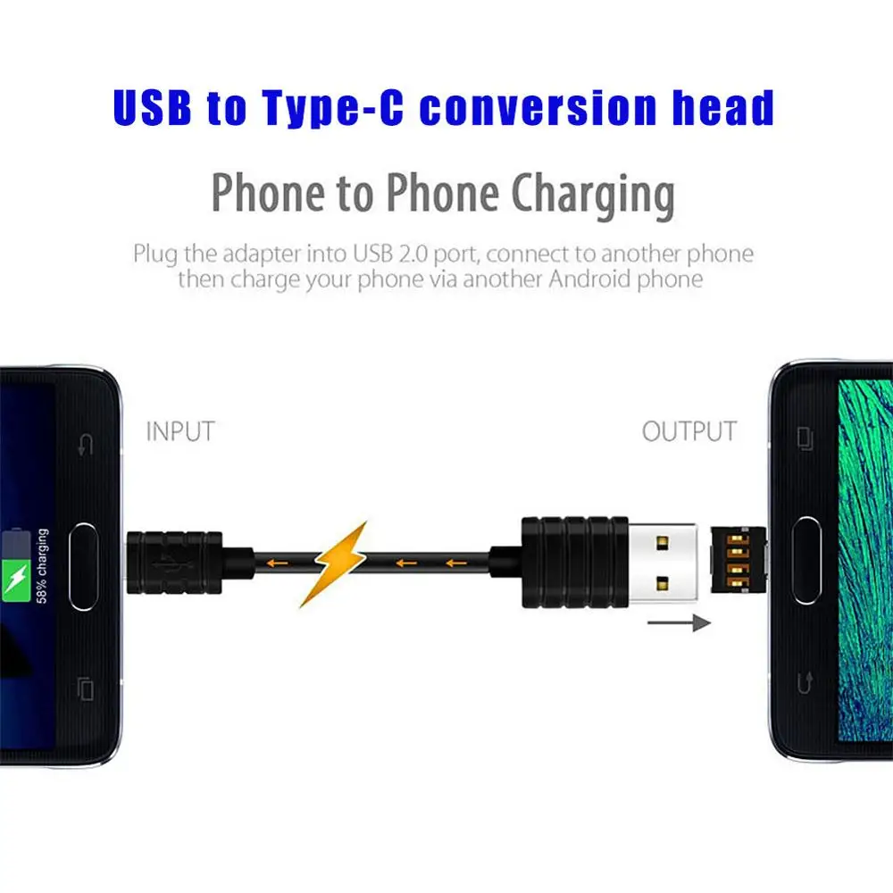 5 шт. адаптер Mini Micro USB Type-C OTG преобразователь USB-интерфейса в V8 Micro-передающий