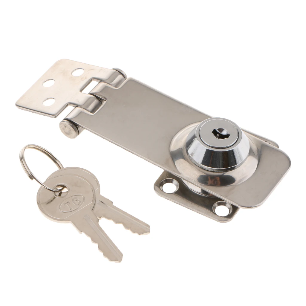 

2pcs Marine Boat Stainless Steel Locking Hasp Safety Lock Hatch Cabinet Door