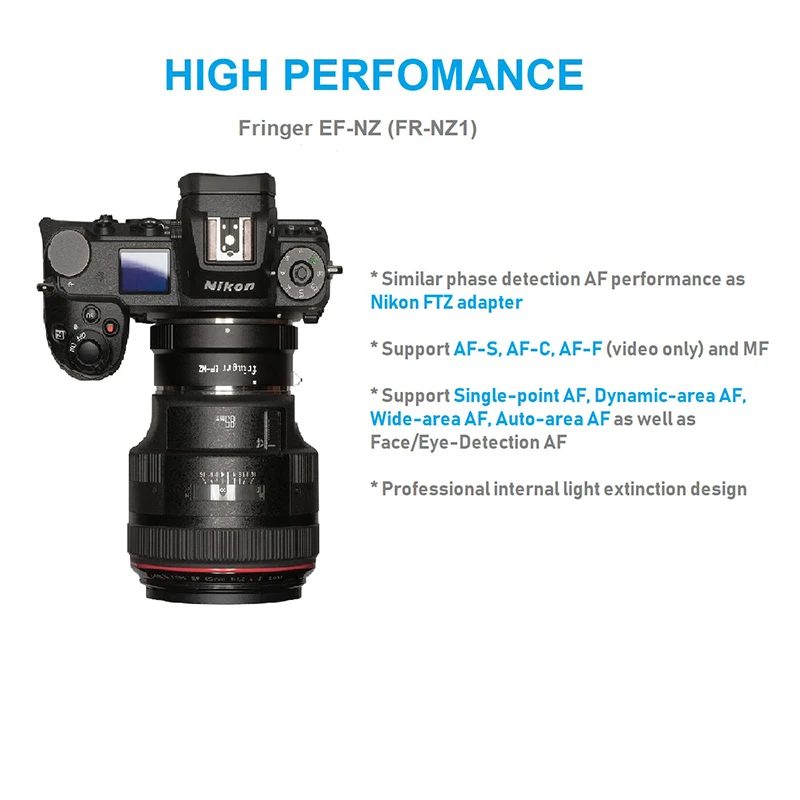 Адаптер для крепления объектива Nikon Z Cam Z5/Z7/Z50 адаптирующий EF/фотообъектив fr.