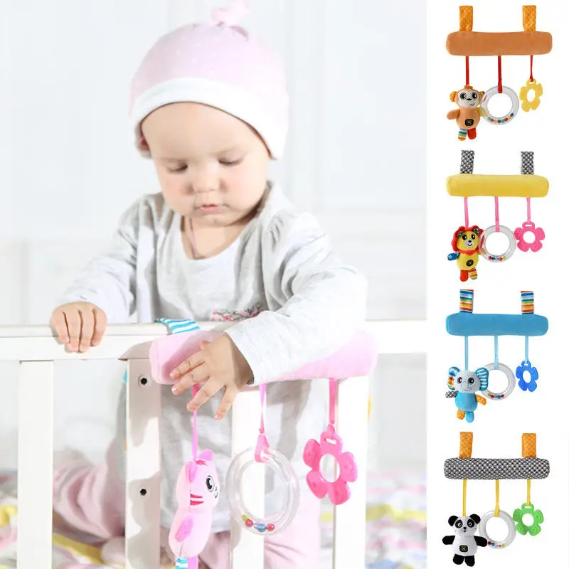 

Cute New Arrival Cartoon Hanging Rattles Kid Baby Crib Cot Pram Bed Stroller Hanging Plush Toy Lovely Ring The Baby's Bed Bell