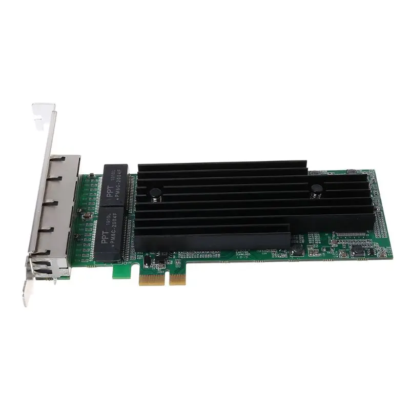4-Порты и разъёмы RJ45 Gigabit Ethernet PCI Express X14 серверный адаптер Сетевая карта Intel82575-T4 чип Chipest